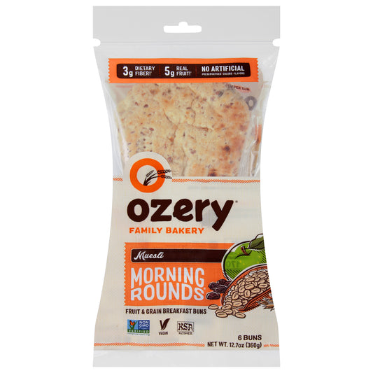 Ozery Family Bakery Morning Rounds Fruit & Grain Muesli Breakfast Buns 6 ea