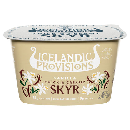 Icelandic Provisions Thick & Creamy Low Fat Vanilla Skyr 5.3 oz