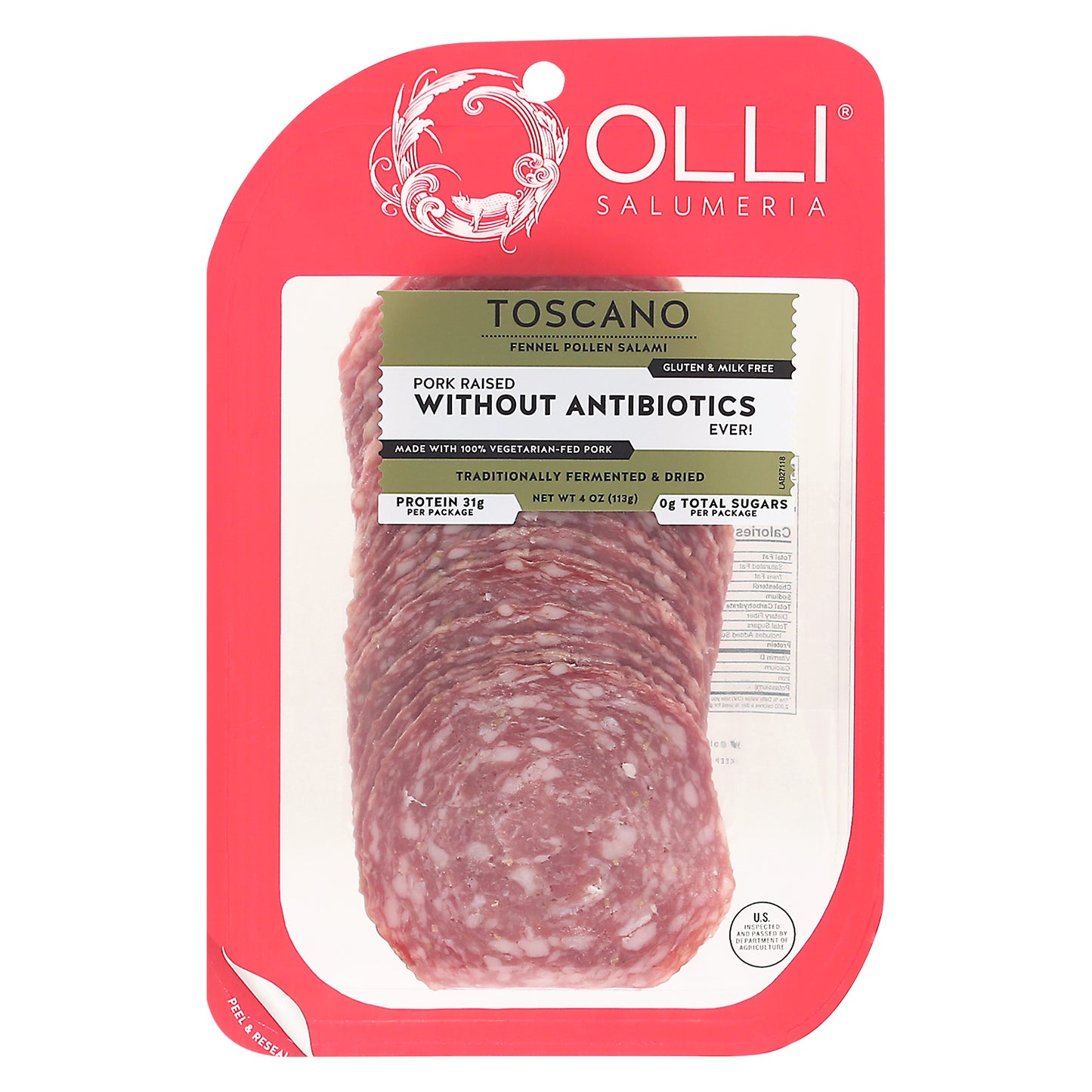 Olli Salumeria Toscano Fennel Pollen Salami 4 oz