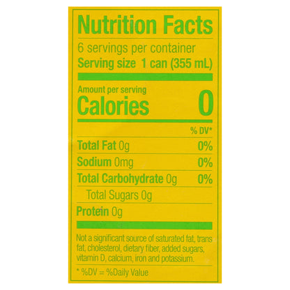 Zevia Zero Sugar Lemon Lime Twist Soda 6 - 12 fl oz Cans