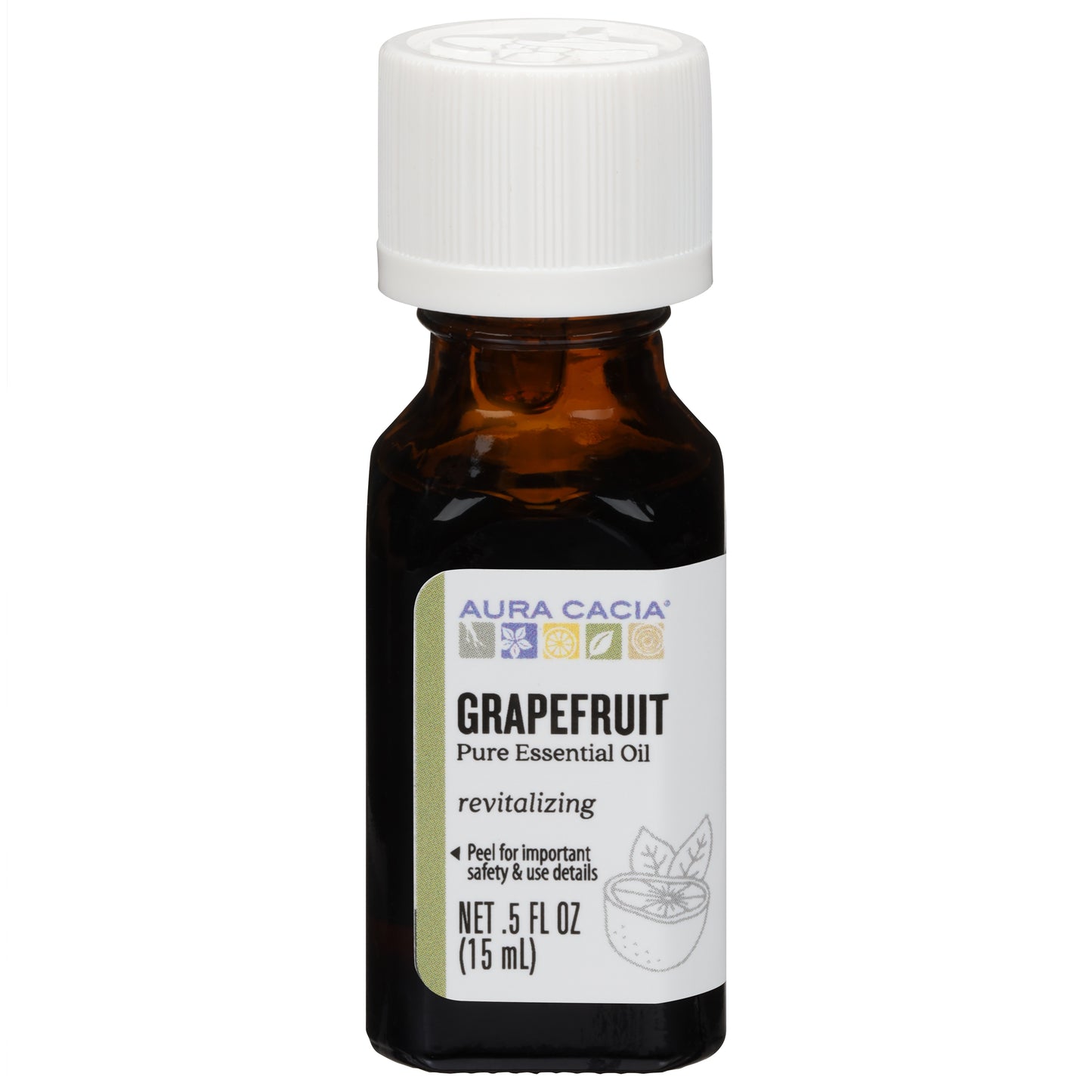 Aura Cacia Revitalizing Grapefruit Pure Essential Oil .5 fl oz