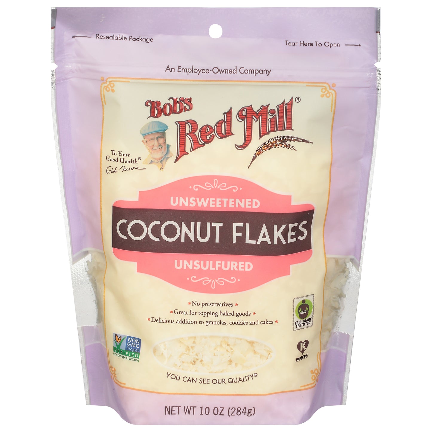 Bob's Red Mill Unsulfured Unsweetened Coconut Flakes 10 oz