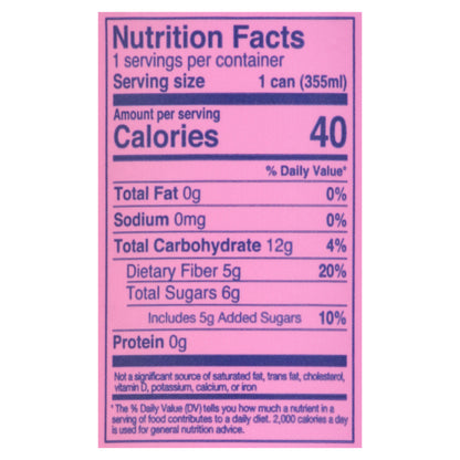 Wildwonder Prebiotic + Probiotic Raspberry Lychee Sparkling Drink 12 fl oz