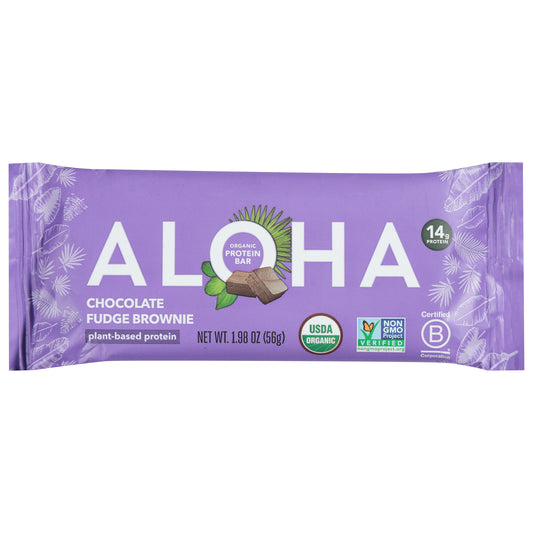 Aloha Organic Chocolate Fudge Brownie Protein Bar 1.98 oz