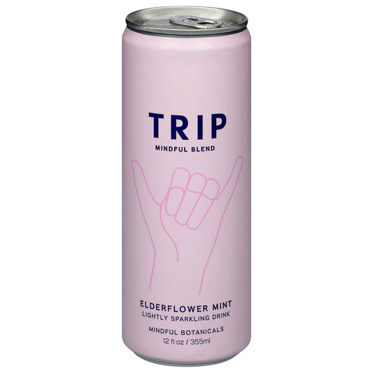 Trip Mindful Blend Mindful Botanicals Elderflower Mint Lightly Sparkling Drink 12 fl oz