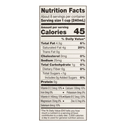 So Delicious Dairy Free Organic Unsweetened Coconutmilk 64 fl oz