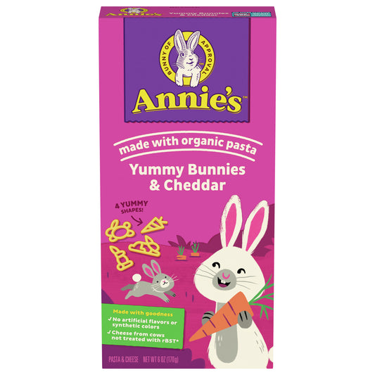 Annie's Yummy Bunnies and Cheddar, Mac and Cheese Made with Organic Pasta, 6 oz