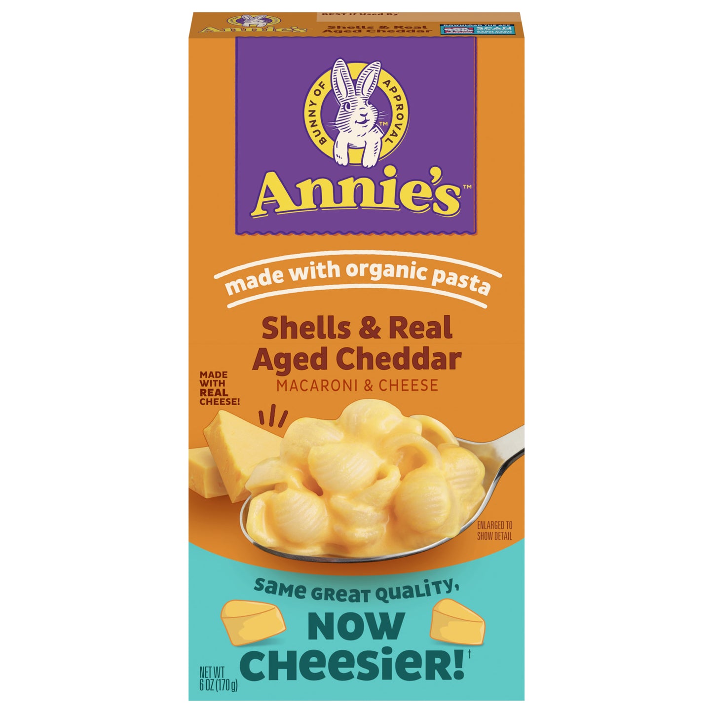 Annie’s Real Aged Cheddar Shells Macaroni & Cheese Dinner with Organic Pasta, 6 OZ
