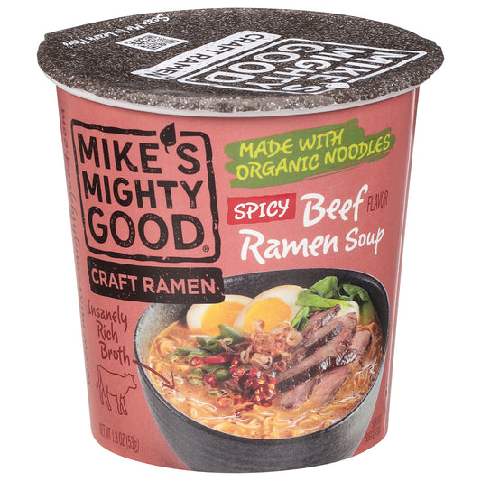 Mike's Mighty Good Spicy Beef Flavor Ramen Soup 1.8 oz