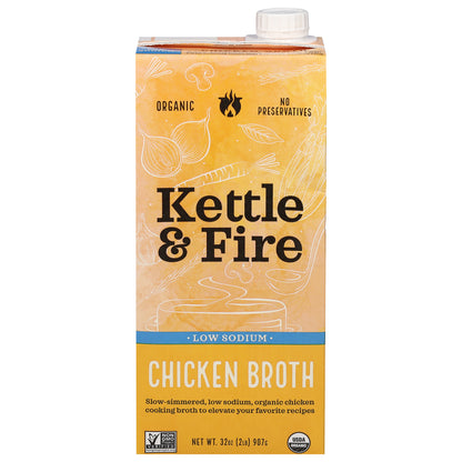 Kettle & Fire Low Sodium Chicken Broth 32 oz