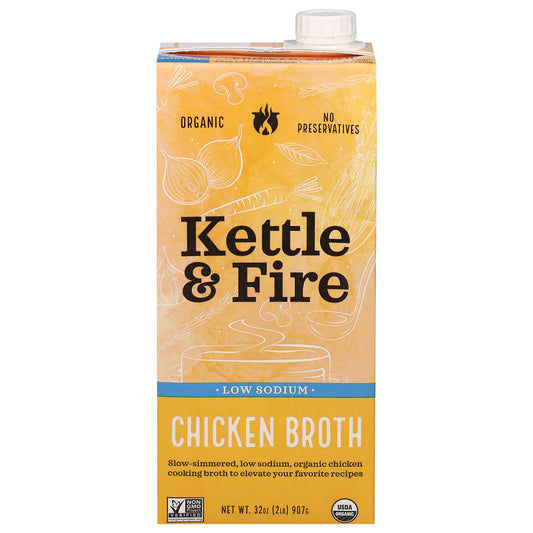 Kettle & Fire Low Sodium Chicken Broth 32 oz
