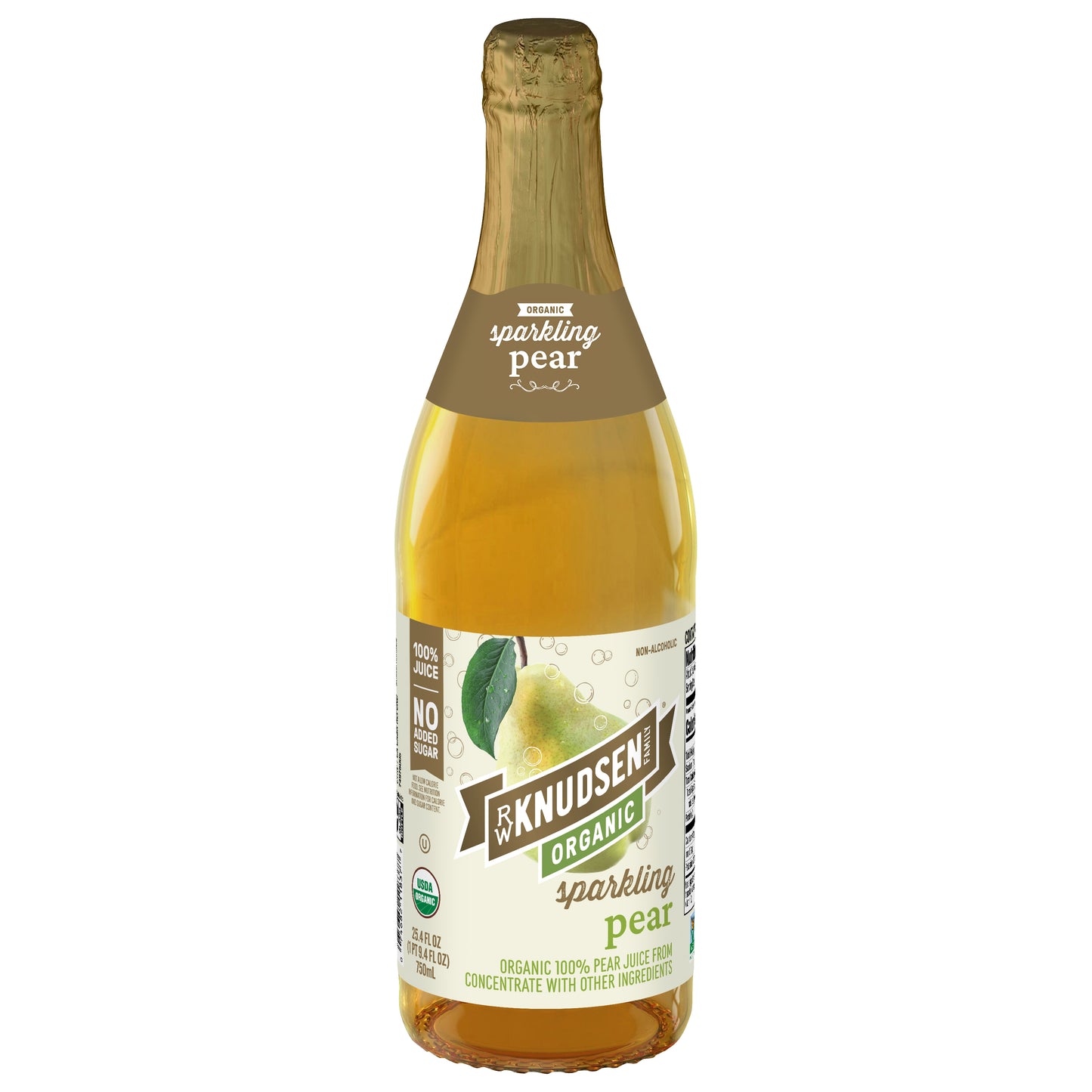 RW Knudsen Family Organic Sparkling 100% Pear Juice 25.4 fl oz