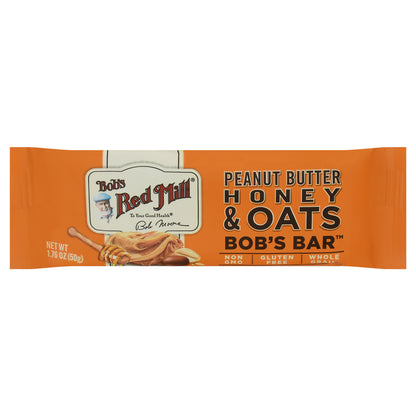 Bob's Red Mill Peanut Butter Honey & Oats Bar 1.76 oz Wrapper