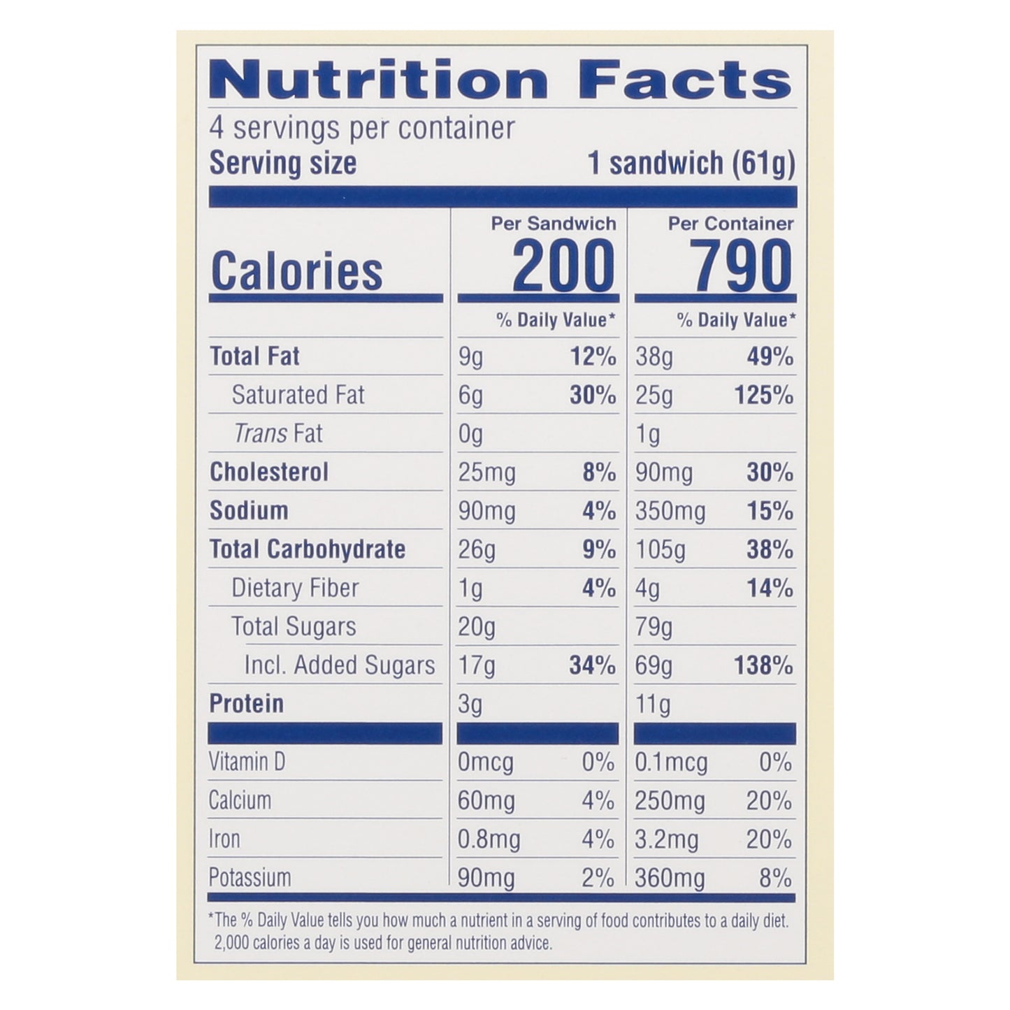 Tillamook Vanilla Bean Ice Cream Sandwiches 4 - 3 fl oz ea