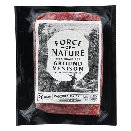 Force Of Nature 100% Grass Fed Ground Venison 14 oz