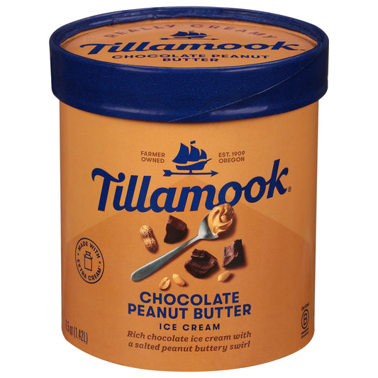 Tillamook Chocolate Peanut Butter Ice Cream 1.5 qt