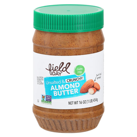 Field Day Unsalted & Crunchy Almond Butter 16 oz