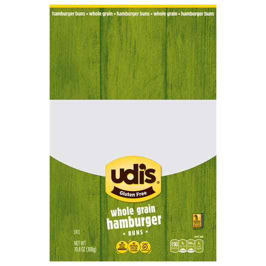Udi's Gluten Free Whole Grain Hamburger Buns, 10.8 oz