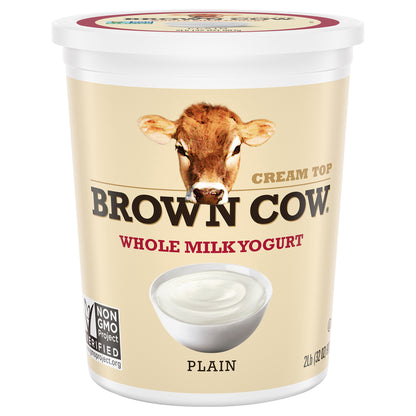 Brown Cow Cream Top Plain Whole Milk Yogurt 2 lb