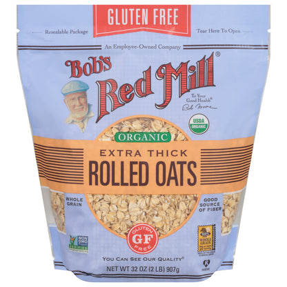 Bob's Red Mill Organic Extra Thick Rolled Oats 32 oz