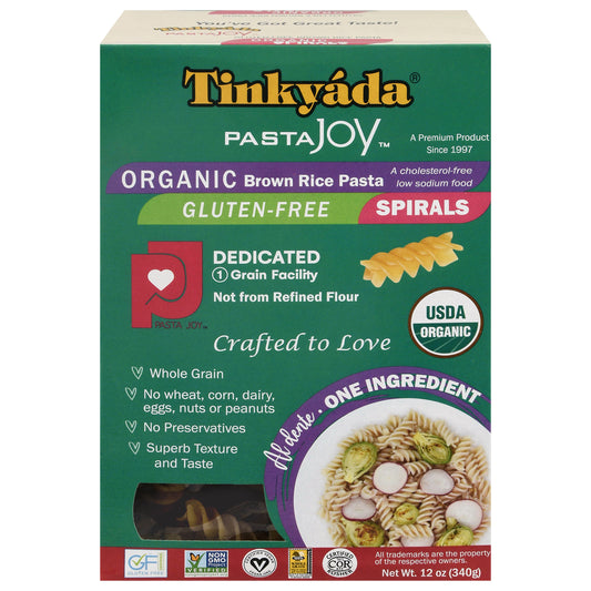 Tinkyada Pasta Joy Gluten-Free Organic Brown Rice Spirals 12 oz