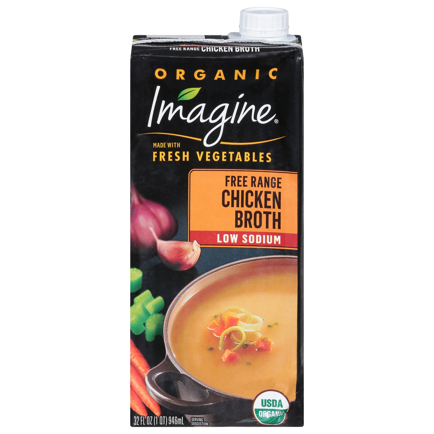 Imagine Low Sodium Organic Free Range Chicken Broth 32 fl oz