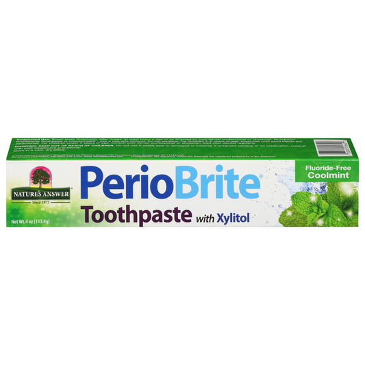 Nature's Answer PerioBrite Fluoride-Free Coolmint Toothpaste with Xylitol 4 oz