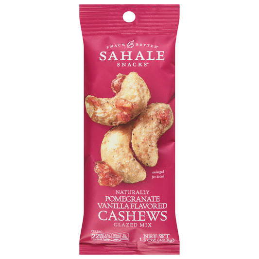 Sahale Snacks Pomegranate Vanilla Flavored Cashews Glazed Mix 1.5 oz