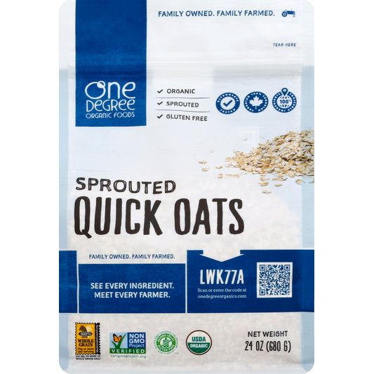 One Degree Organic Foods ONE DEGREE ORGANIC QUICK OATS 24 OZ