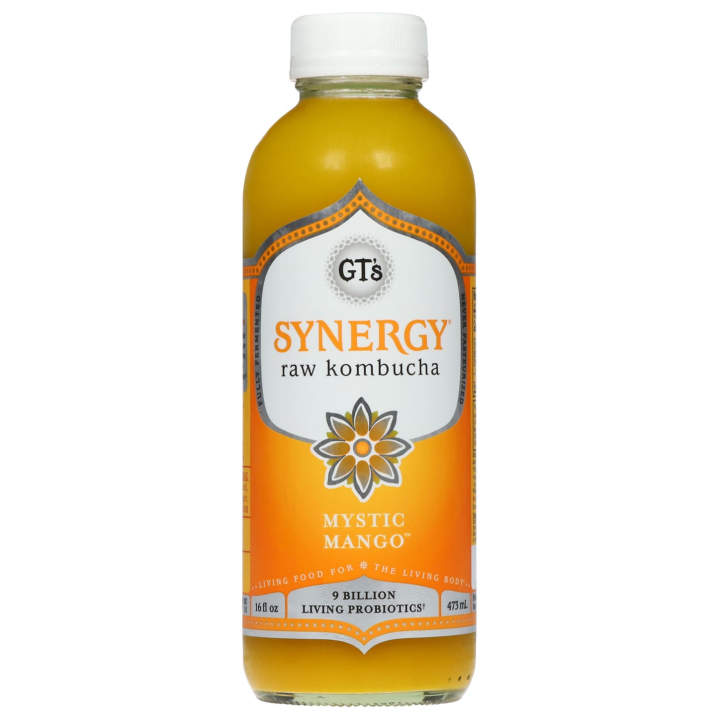 GT's Synergy Raw Mystic Mango Kombucha 16 fl oz