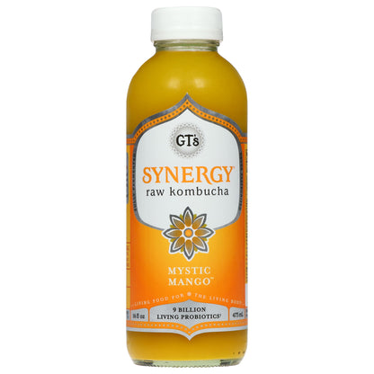 GT's Synergy Raw Mystic Mango Kombucha 16 fl oz