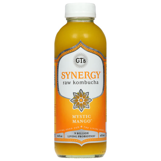 GT's Synergy Raw Mystic Mango Kombucha 16 fl oz