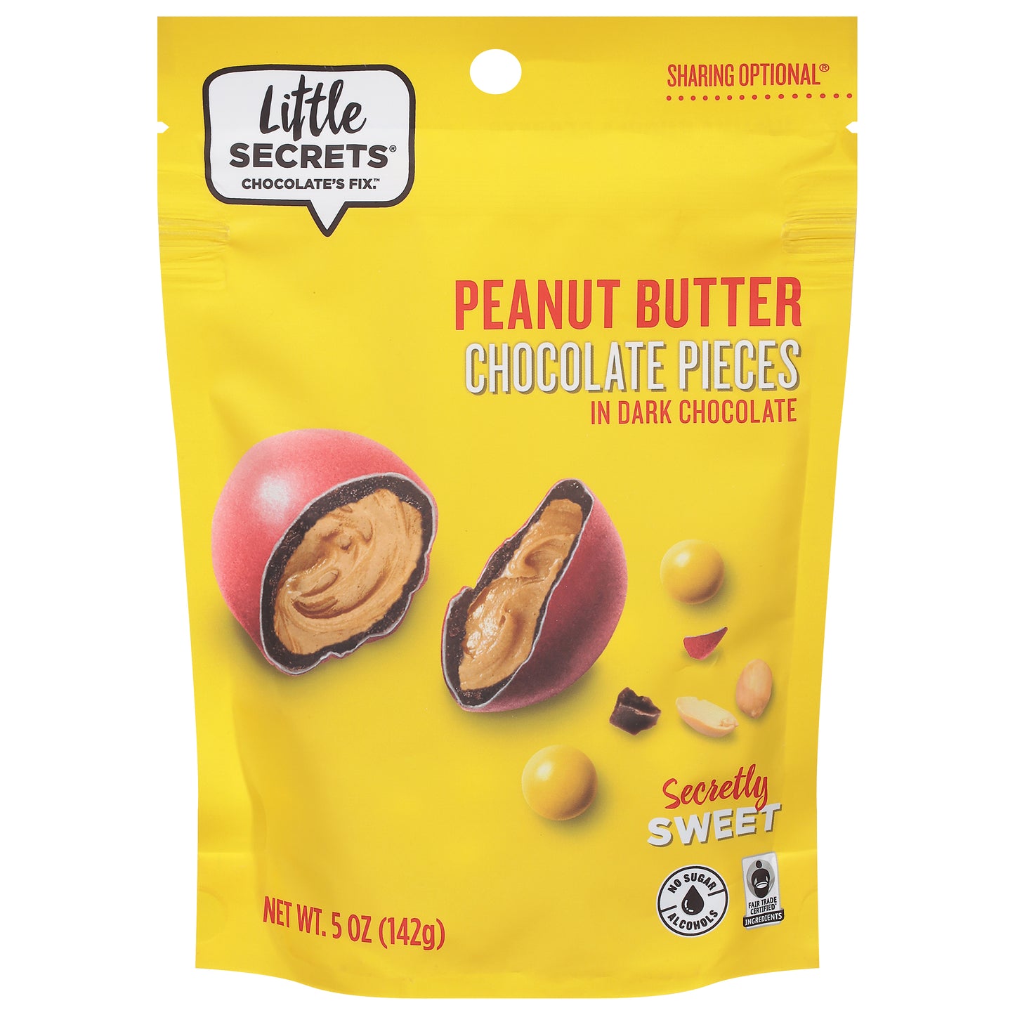 Little Secrets Peanut Butter Chocolate Pieces in Dark Chocolate 5 oz