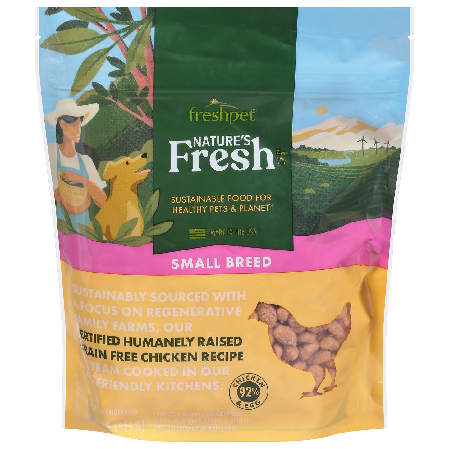 Freshpet Nature's Fresh Small Breed Grain Free Chicken Recipe Dog Food 1 lb