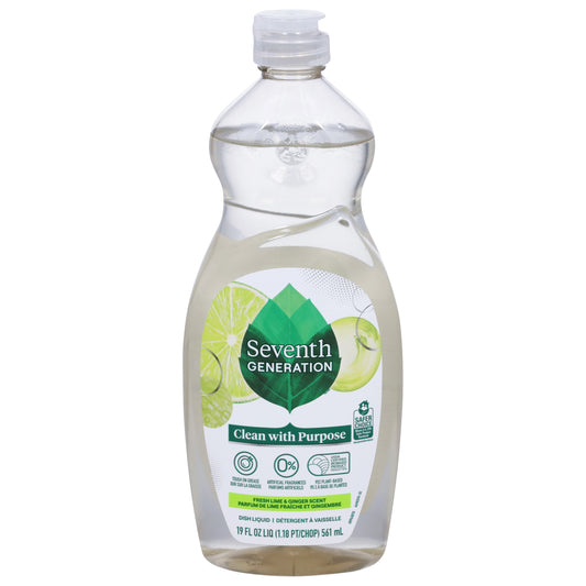 Seventh Generation Fresh Lime & Ginger Scent Dish Liquid 19 fl oz