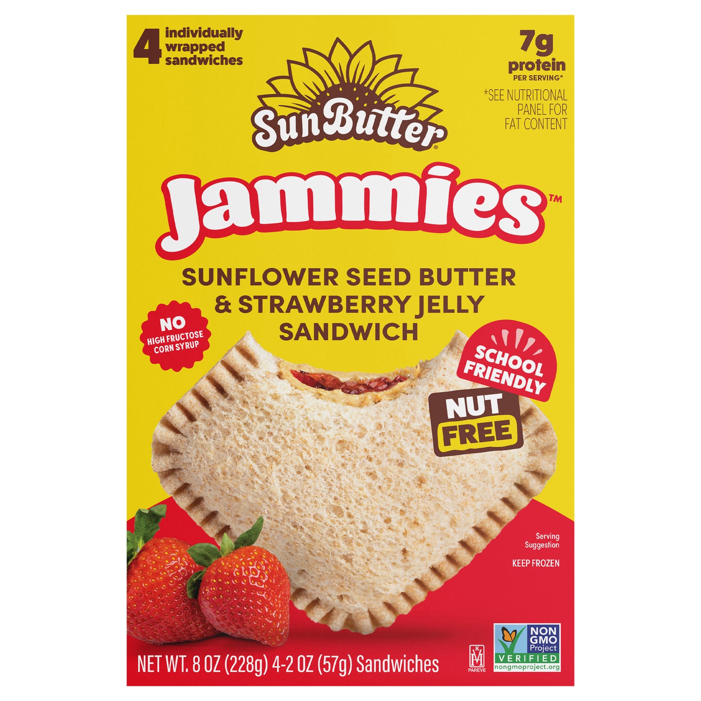 SunButter Jammies Sunflower Seed Butter and Strawberry Jelly Sandwich 8 Oz