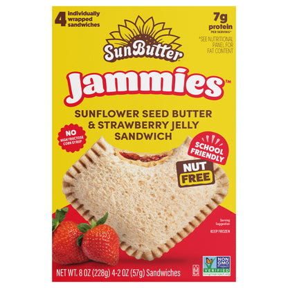 SunButter Jammies Sunflower Seed Butter and Strawberry Jelly Sandwich 8 Oz
