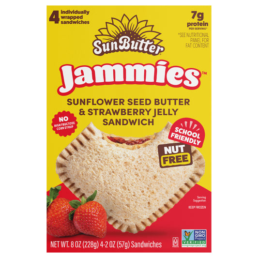 SunButter Jammies Sunflower Seed Butter and Strawberry Jelly Sandwich 8 Oz