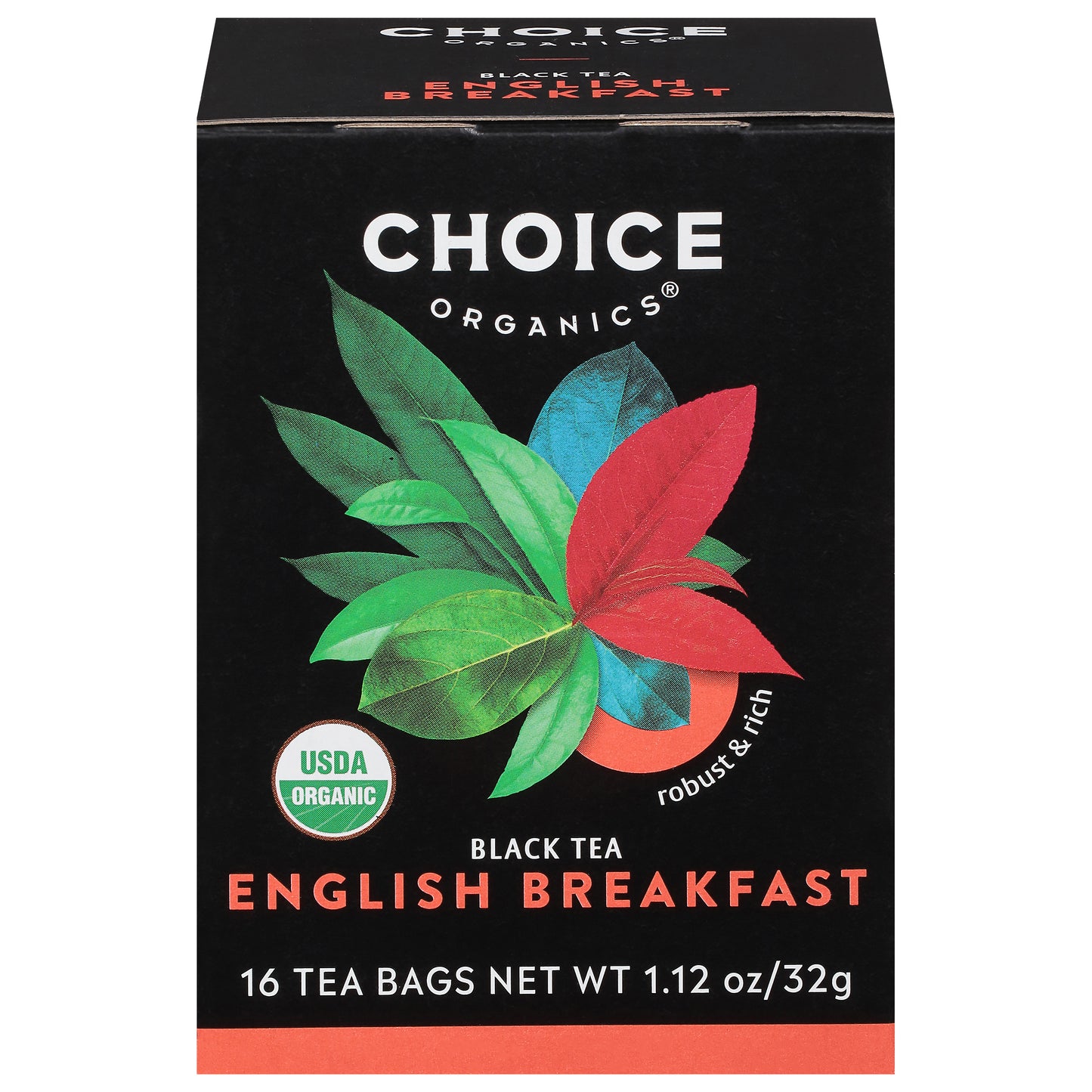 Choice Organics Bags English Breakfast Black Tea 16 Bags