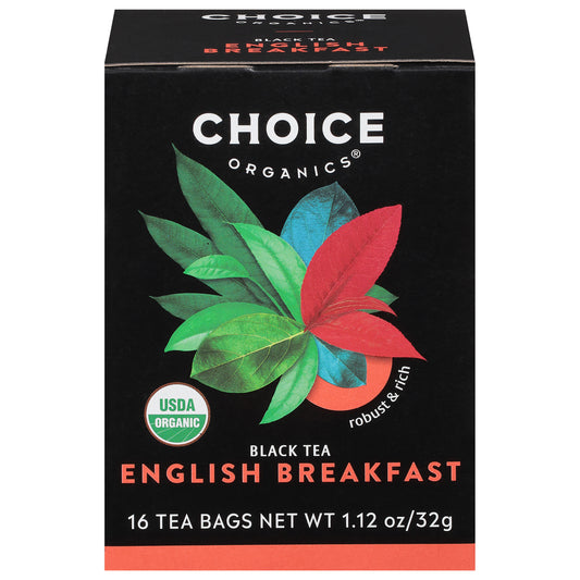 Choice Organics Bags English Breakfast Black Tea 16 Bags