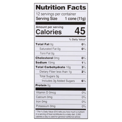 Let's Do Gluten Free Rolled Style Sugar Cones 12 ea