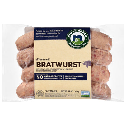 Niman Ranch All Natural Bratwurst 12 oz