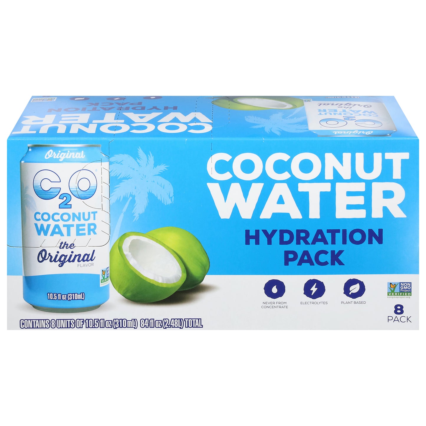 C2O Hydration Pack The Original Flavor Coconut Water Hydration Pack 8 - 10.5 fl oz Cans