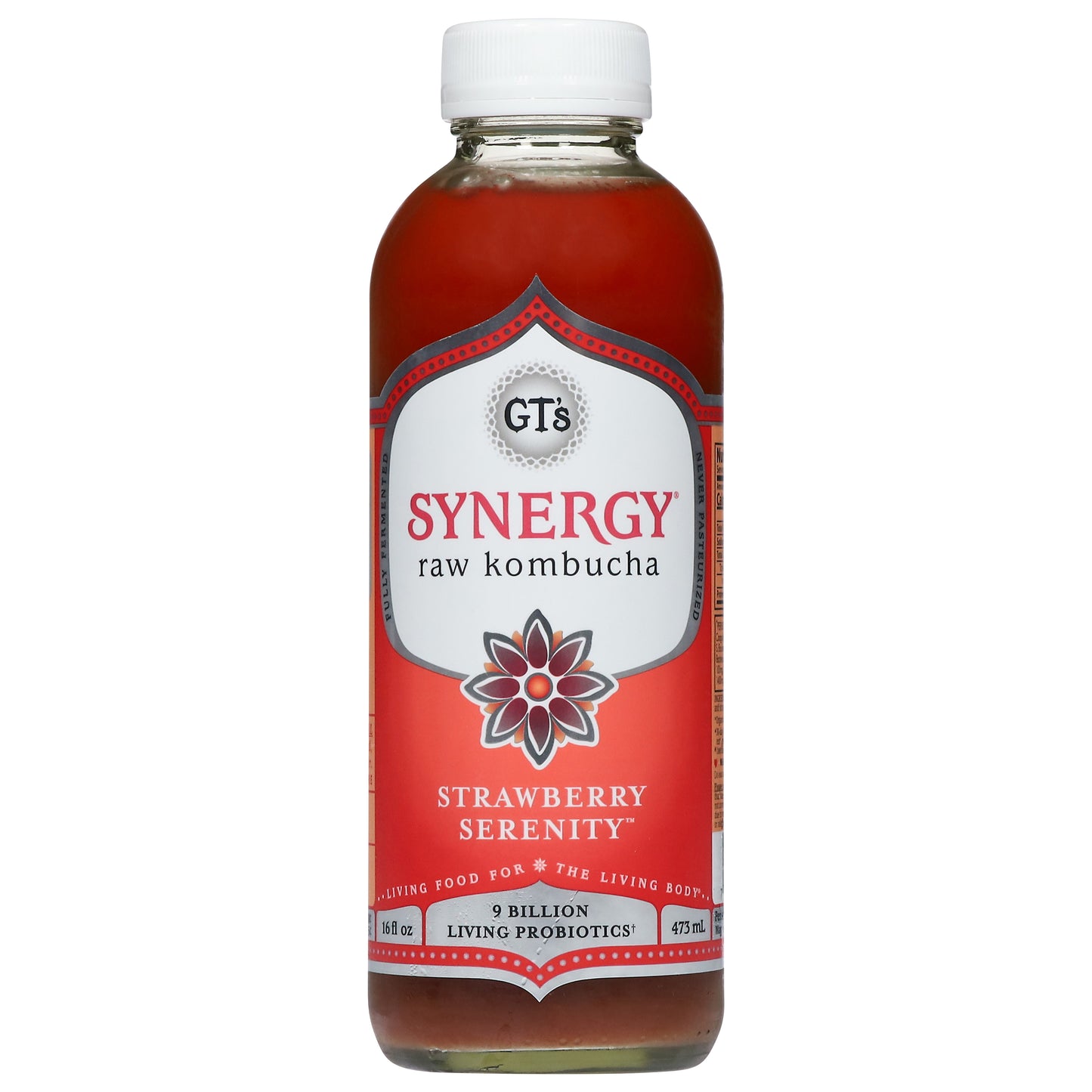 GT's Synergy Raw Strawberry Serenity Kombucha 16 fl oz