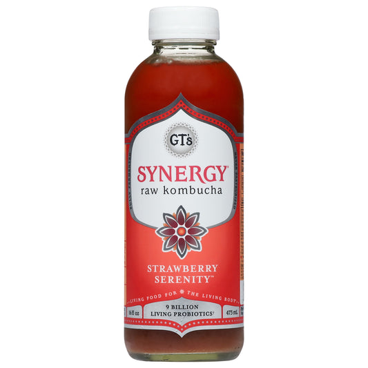 GT's Synergy Raw Strawberry Serenity Kombucha 16 fl oz