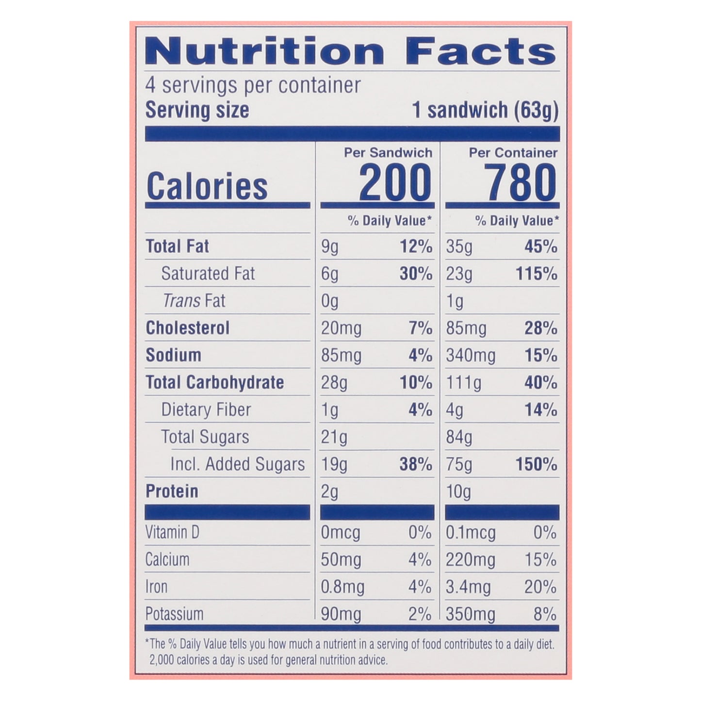 Tillamook Oregon Strawberry Ice Cream Sandwiches 4 - 3 fl oz ea