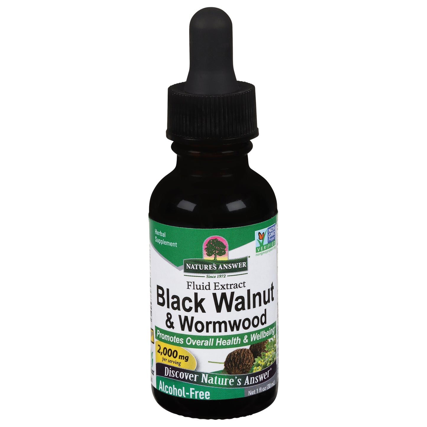 Nature's Answer 2000 mg Black Walnut & Wormwood Fluid Extract 1 fl oz