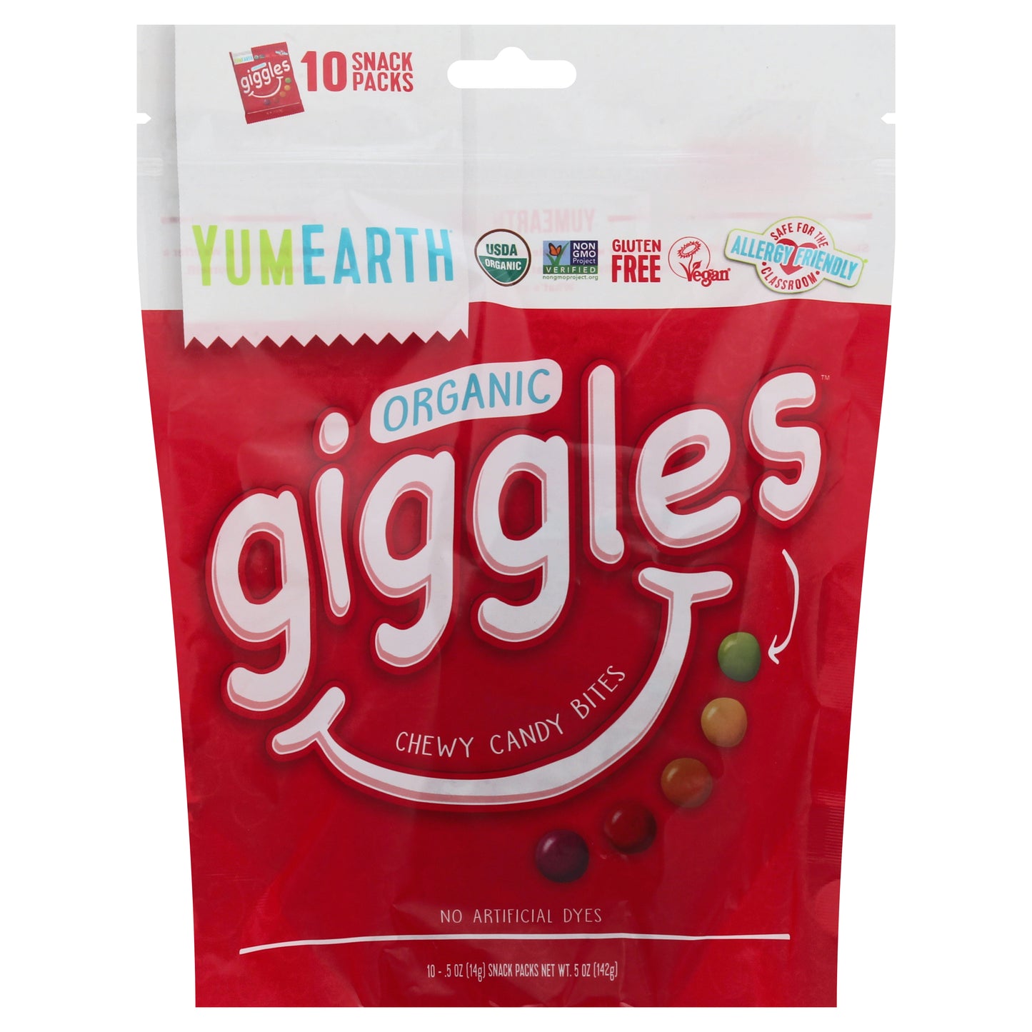 YumEarth Giggles Organic Chewy Candy Bites 10 ea