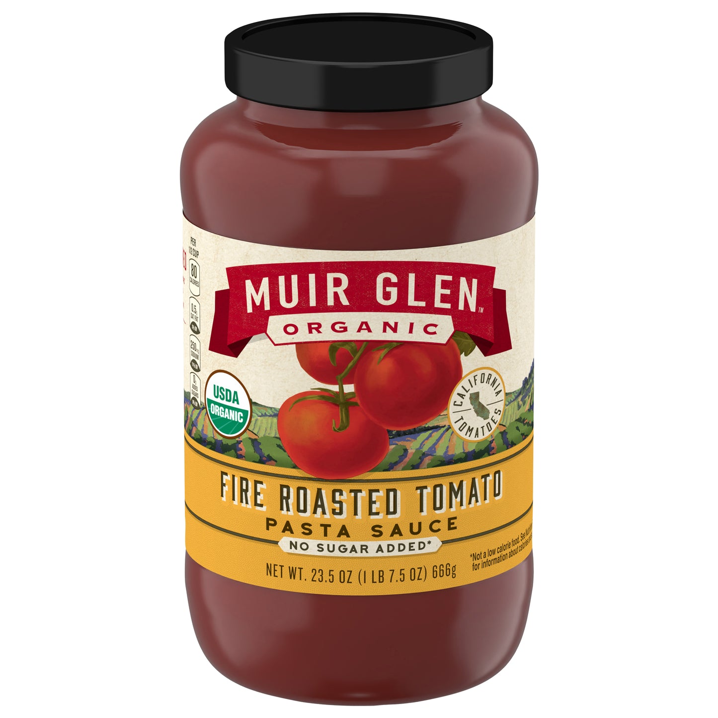 Muir Glen Organic Fire Roasted Tomato Pasta Sauce, No Sugar Added, 23.5 oz.