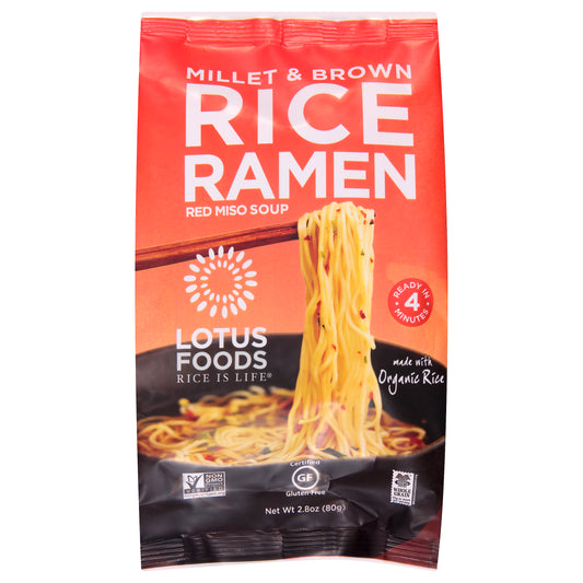 Lotus Foods Rice Ramen Millet & Brown Red Miso Soup 2.8 oz